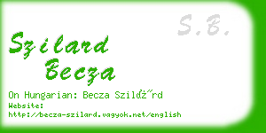 szilard becza business card